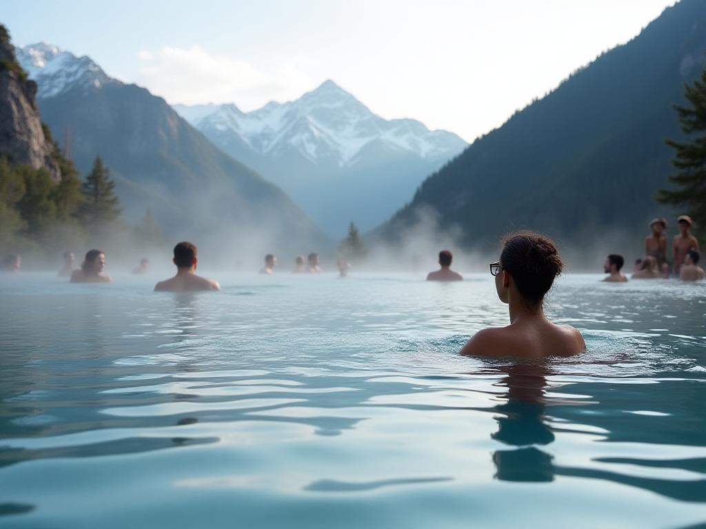 Luxury spa experience in mountain thermal springs