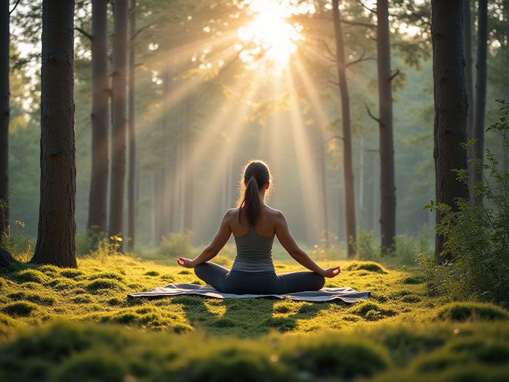 Wellness yoga retreat in peaceful northern forest